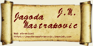 Jagoda Maštrapović vizit kartica